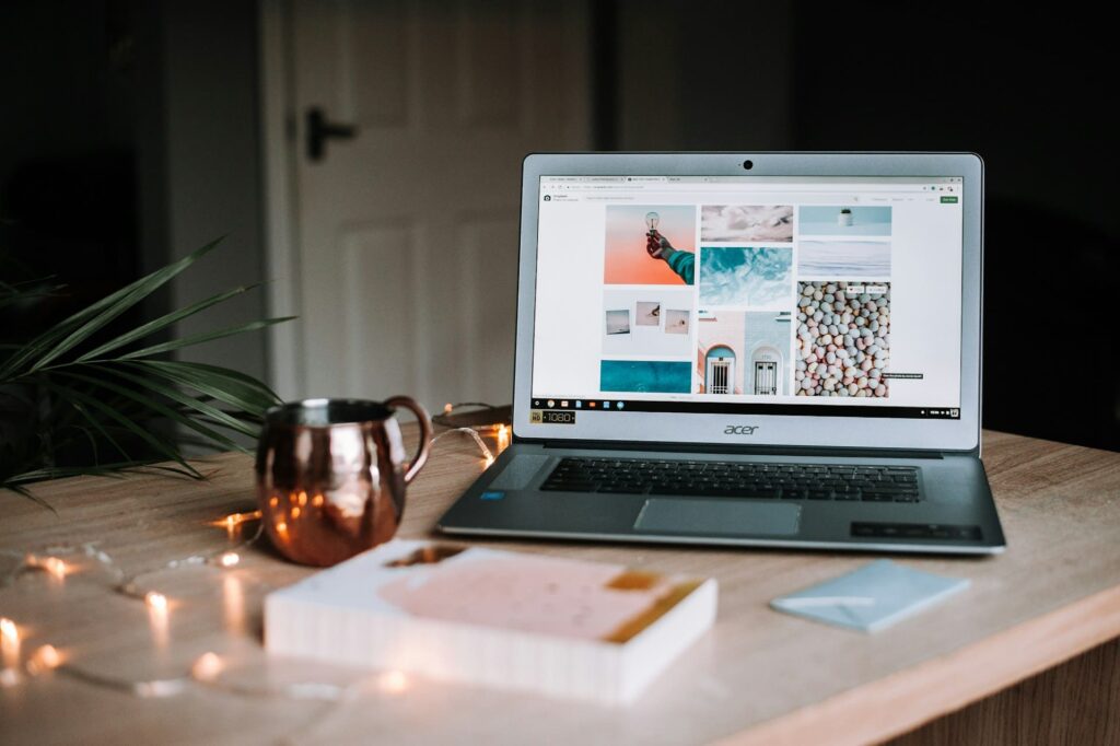 A picture of a website on a laptop screen to further represent website maintenance in Nigeria